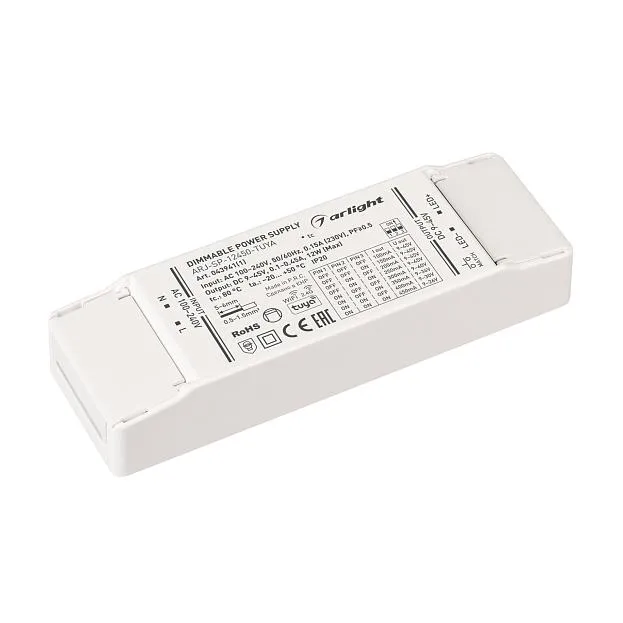 Блок питания ARJ-SP-12450-TUYA (12W, 9-45V, 0.1-0.45A, WiFi, 2.4G) Arlight 043941(1)