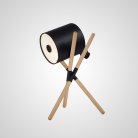 Настольная лампа CATAPULT T Черный плафон. Светлое дерево. Lampatron 1243-5154