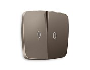 Лицевая панель OMEGA (Темная бронза матовый) для 2-клавишных выключателей Ambrella Volt OP6340 QUANT