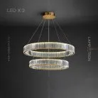 Кольцевые люстры и светильники BERTOLDA Два кольца. 40 + 60 см. Цвет Золото Lampatron 6266-23290