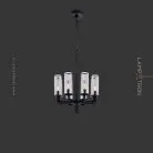 Люстра FEAT LUX 8 ламп. Черный Lampatron 7448-20993