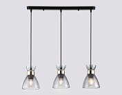 Подвесной светильник Ambrella light TR3407/3 BK/FGD/SM черный/золото/дымчатый E27/3 max 60W 550*135*1000