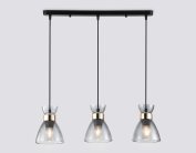 Подвесной светильник Ambrella light TR3407/3 BK/FGD/SM черный/золото/дымчатый E27/3 max 60W 550*135*1000