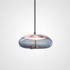 Подвесной светильник WICK Модель D. Цвет плафона синий. Цвет металла медь. Lampatron 1849-1886