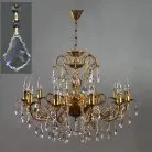 Подвесная люстра Ambiente 8888/10 AB Leaf crystal