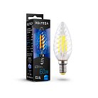 Светодиодная лампа Voltega 7028 Crystal Candle corn 6W 4000K E14 VG10-CC1E14cold6W-F