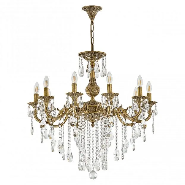 Люстра с хрустальными подвесками Bohemia Ivele Crystal AL78101/10/250 B FP