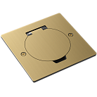 Лючок Surface 2 мод. (1 мод. 45х45 мм.), круглая крышка, зотоло Donel DFB2MRRG DFB