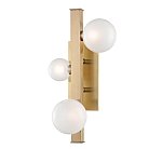 Бра Hudson Valley 8703-AGB Mini Hinsdale 3 Light Wall Sconce In Aged Brass от ImperiumLOFT ImperiumLoft 144314-22 40.2434