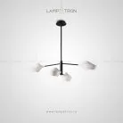 Люстра LANT 4 плафона. Размер L. Цвет белый. Черный каркас. Lampatron 871-1304