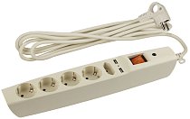 Розеточные блоки, удлинители ЭРА SFU-5es-2m-I