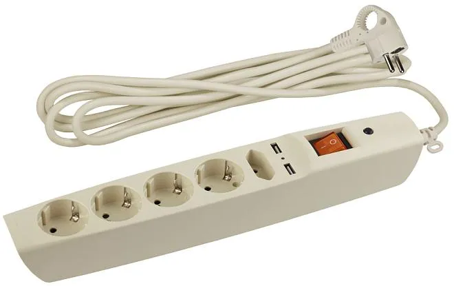 Розеточные блоки, удлинители ЭРА SFU-5es-2m-I