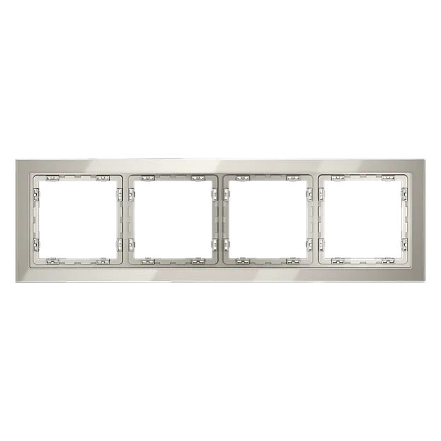 Рамка стеклянная Voltum VLS110403 S70 на 4 поста, (кашемир, стекло) Рамка стеклянная Voltum VLS110403 S70 на 4 поста, (кашемир, стекло)