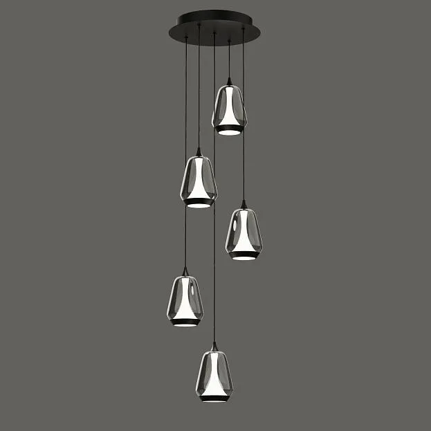 Подвесной светильник Delight Collection MD24001011-5A black/smoky Подвесной светильник Delight Collection MD24001011-5A black/smoky
