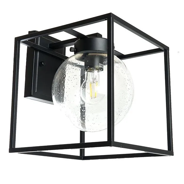 Светильник садово-парковый на стену вниз 60W E27 230V черный Feron 48385 PL711