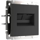 Розетка двойная Werkel W1182208 Ethernet RJ-45 (черный матовый) a051616