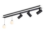 Потолочный светодиодный светильник со сменной лампой и пультом управления Ambrella light FL66202/1+5 BK