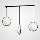 Подвесной светильник HOOP-TRIO Латунь, Круг, Планка ImperiumLoft 179630-26 HOOP-TRIO01