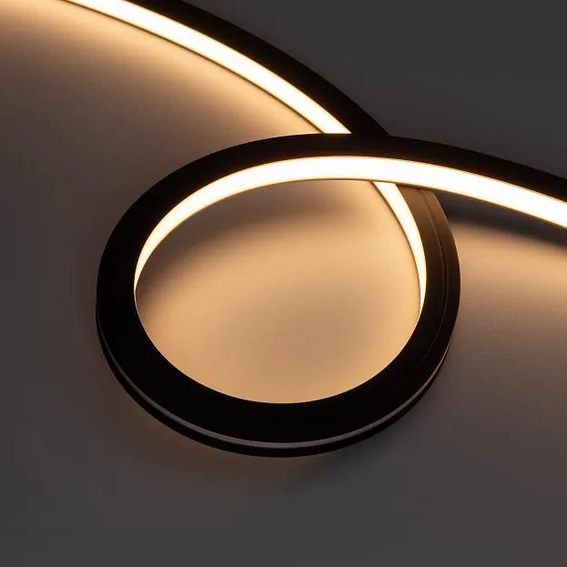 Светодиодная лента герметичная NOVA-TOP-BLACK-A120-16x15mm 24V Warm2700 (10 W/m, IP67, 2835, 5m, wire x2) Arlight 049080