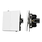 Механизм выключателя двухклавишный проходной SWT-TENDO-MKP2-PL-WH (230V, 10A) Arlight 054066