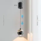 Подвесной светильник MARELIUS Цвет жемчужно-черный+золото. Трехцветный свет Lampatron 8615-24029