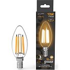 Лампа светодиодная Gauss 103801113 E14 13W 2700K прозрачная Filament