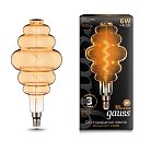 Лампа Gauss 158802006 E27 6W 2400K золотая