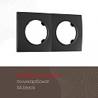 Рамка на 2 поста 502.04-2.black Arte Milano am