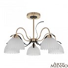 Люстра потолочная с плафонами Arte Milano 327306/5 FG+BK Amalfi Napoli