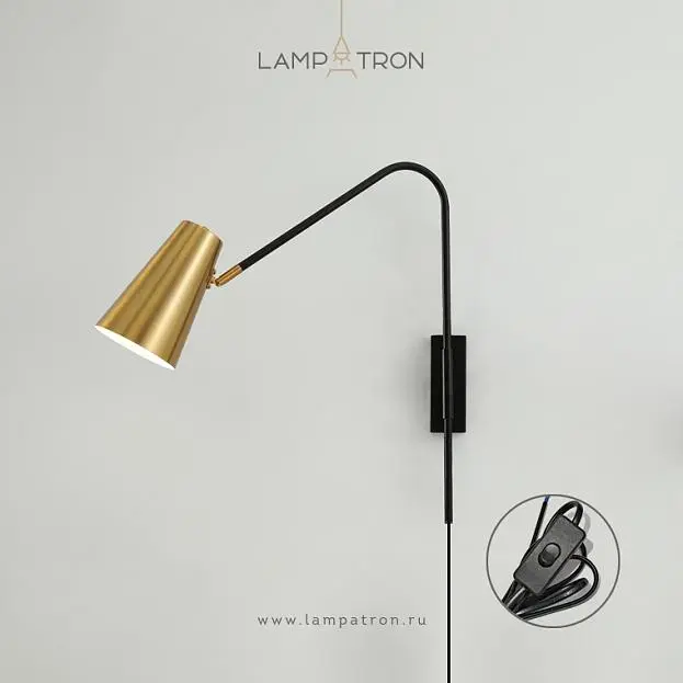 Бра VERINA Цвет Латунь. Выключатель на проводе Lampatron 6354-23118 Бра VERINA Цвет Латунь. Выключатель на проводе Lampatron 6354-23118