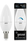 Лампа светодиодная диммируемая Gauss 103101207-D E14 7W 4100K свеча матовая Умные лампы