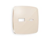 Лицевая панель OMEGA (Бежевый глянец) для розетки 2USB Ambrella Volt QUANT