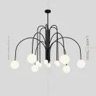 Люстра DAY 12 плафонов. Размер L. Цвет черный. Lampatron 3549-8699