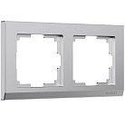 Рамка на 2 поста Werkel W0021865 Stark (серебряный матовый) a063454