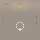 Подвесной светильник LUANA 1 кольцо. Цвет Латунь. Белый свет Lampatron 5324-13642