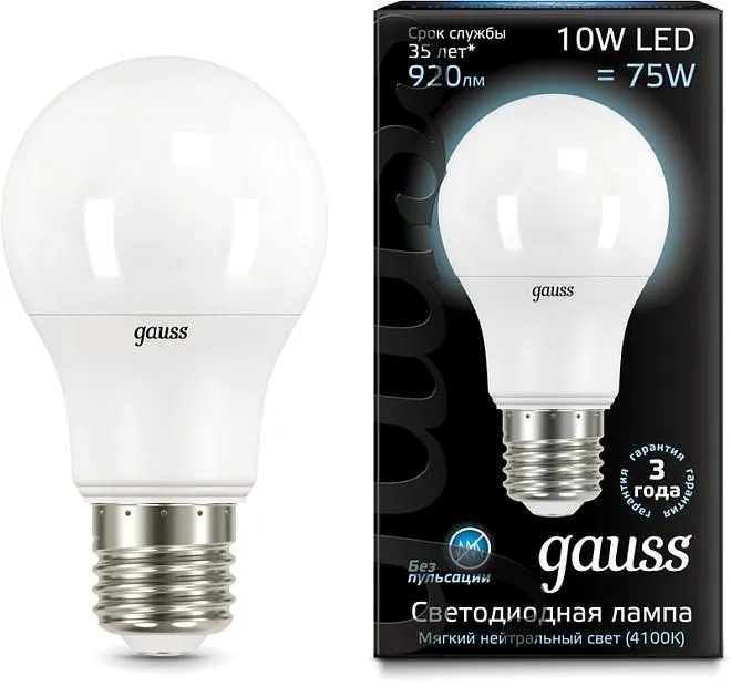 Лампочка светодиодная Gauss 102502210-S Лампочка светодиодная Gauss 102502210-S