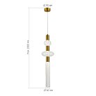 Светильник подвесной Латунь/Золотой, Прозрачный LED 3*3W 3000K ST Luce SL6117.203.03 TACCHE