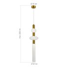 Светильник подвесной Латунь/Золотой, Прозрачный LED 3*3W 3000K ST Luce SL6117.203.03 TACCHE