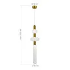 Светильник подвесной Латунь/Золотой, Прозрачный LED 3*3W 3000K ST Luce SL6117.203.03 TACCHE