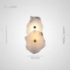 Бра MARBLE ROUGH WALL 2 лампы Lampatron f-marble-rough-wall-2-warm 9096-25899