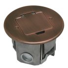 Лючок 2 мод. (1 мод. 45х45 мм.), круглый, красная медь, IP44, (с уст. набором) Donel DFB2ZRC DFB
