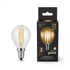 Лампа Gauss 105801105 LED Filament Globe E14 5W 2700K