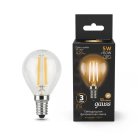 Лампа Gauss 105801105 LED Filament Globe E14 5W 2700K