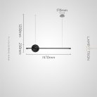 Реечный, рядный светильник ZVI WOOD Размер L. Цвет черный Lampatron zvi-wood-black-l 9027-25682