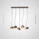 Подвесной светильник CAPSULES 5 плафонов на планке. Светлое дерево. Lampatron capsules-light-5-bar 1311-5790