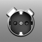 Накладка для розетки Schuko с зарядным устройством USB A+C, со шторками 16A 250В, серый графит, Donel DS22959 S08