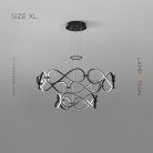 Кольцевые люстры и светильники FORLI BW Размер XL. Цвет Черный. Трехцветный свет Lampatron 7654-21412