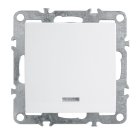 Выключатель 1-клавишный c индикатором (механизм) STEKKER 39309, PSW10-9101-01