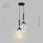 Готовая комбинация светильников FINNUR DUO Тип A. Размер S. Цвет Черный. Теплый свет Lampatron 7771-21898