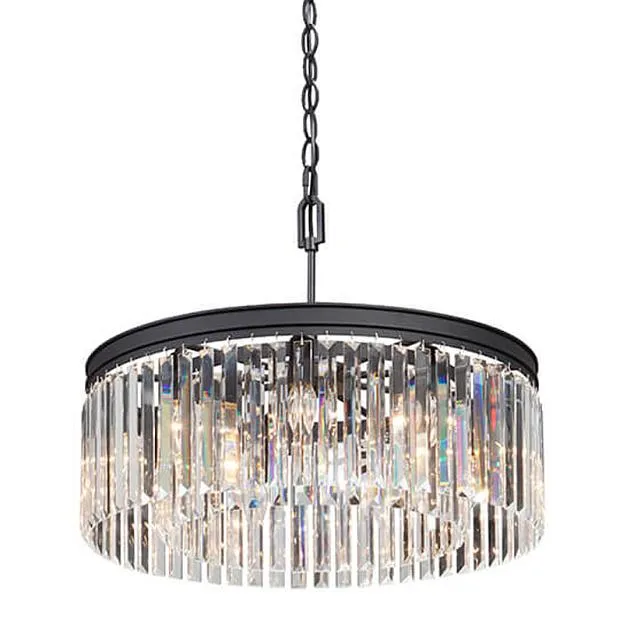 Подвесная люстра RH Rhys CLEAR GLASS Prism Round Chandelier ImperiumLoft 156651-22 40.3281-2